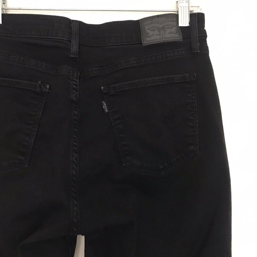 Levis Black Classic Bootcut Western Cowgirl Mid Rise Denim Jeans - 10 - Picture 3 of 9